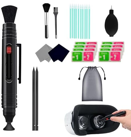 VR Objektivreiniger, Multifunktionale Linsenwischtücher | Easy Lens Cleaner, Professioneller Brillenreiniger, Schnelle Mikrofasertücher für Rift S, AR, VR Headset