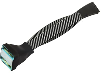 GELRHONR USB 3.0 Splitter Y Kabel Mainboard, 19/20 Pin 1 bis 2 Y Splitter Interner Adapter für Motherboard, 15cm 19Pin Interner Verlängerungskopf Stecker DIY-Schwarz