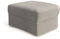 Cavadore Hocker Jawa / Bodennaher Polsterhocker in Nierenform / Ideal als Fußhocker oder Sitzgelegenheit / Passend zur Garnitur Jawa / 84 x 43 x 70 / Mikrofaser, Perlbeige