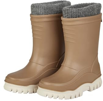 Sterntaler Kinder Gummistiefel Einfarbig, gefüttert, Stivali in Gomma Unisex-Bambini, Argilla Marrone, 27 EU