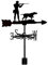 KDOQ Wetterfahne Jäger und Hund mit Dachmontage, Windrichtungsanzeiger für Bauernhof, Hof, Garten, Metalldekorationen, UV-beständig, langlebig, Schwarz