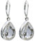 I-be, Bergkristall facettiert Edelstein Ohrringe Tropfen 925 Silber, Gesamtlänge 3,5 cm im Geschenketui, 390724 XL KB