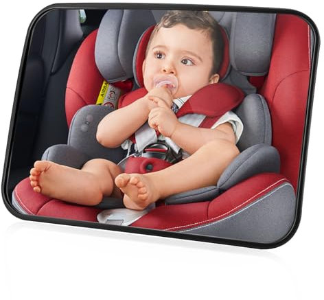 NEUTYPECHIC Spiegel Auto Baby Rückbank, Auto Spiegel für baby, Autospiegel Baby Rücksitz für Allerlei Kopfstützen mit Groß Vision Verstellbare Elastische, Bruchsicher, für Kindersitz und Babyschale