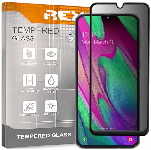 REY Anti-Spionage Displayschutzfolie für Samsung Galaxy A40, Schutzfolie, Displayschutzfolie 9H+ Härte, Anti-Kratzen-Öl-Bläschen