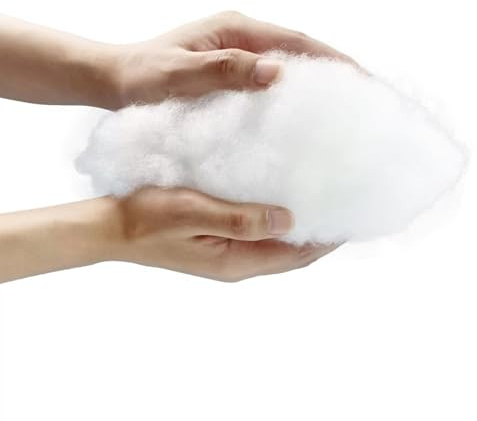 MERCURY TEXTIL- Relleno de Fibra Hueca Siliconada 100% Poliéster (1000g) | Indeformable, Transpirable, Anti ácaros. Relleno para Almohadas, Cojines, Manualidades y Peluches.