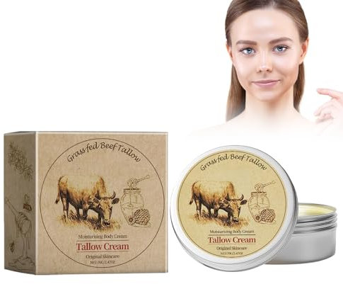 70 g Talg-Haarcreme für Frauen, 100% Rindertalg-Haarpflege, Spülung für trockenes und brüchiges Haar, Rindertalg-Haarpflege,Nährpflege-Spülung für eine intensive Pflege bei allen Haartypen