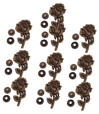 Veemoon 10sätze Teiliges Retro Zinklegierung Druckknopf Geldbörse Schnalle Mit Motiv Und Sockel Langlebiger Schnappverschluss Für Diy Taschen Geldbörsen Kleidung Vielseitig Für Handtaschen