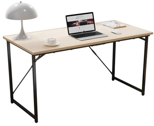 JUMMICO Schreibtisch 120 x 50 x 75 cm, Kleiner Tisch Computertisch Bürotisch für Arbeitszimmer, Computertisch Klein für Home, Office, Beige