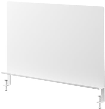 YAMAZAKI 10066 Tower Panneau de Bureau magnétique, Blanc, Acier/Silicone, Minimaliste, 58 x 4.8 x 41.7-45.5 cm (L x P x H)