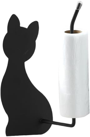 Küchenrollenhalter – Küchenrollenhalter – Aufbewahrungsregal mit Katzenmotiv für Wandmontage – Organisation für Gästehaus, Küche, Kühlschrank und Bauernhof