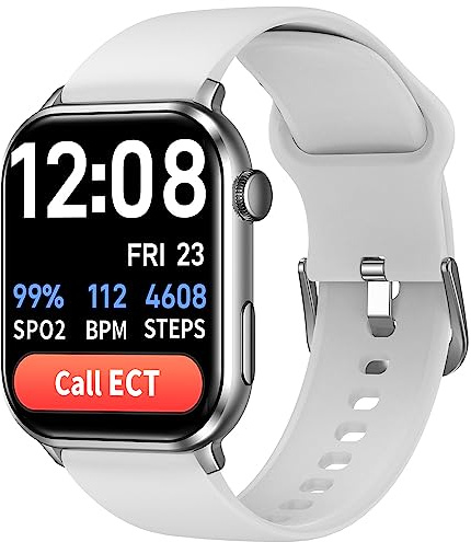 COCO BT2-X Smartwatch per uomo e donna, rilevamento di cadute, fitness tracker con monitoraggio dell'ossigeno nel sangue, cardiofrequenzimetro da 1,8 pollici, durata della batteria di 14 giorni, oltre