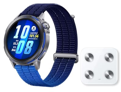 HUAWEI WATCH GT Runner 2 Azul Smartwatch +Scale 3, Reloj Inteligente, Running GPS Ultra preciso, hasta 14 Días Autonomía, Modo Maratón, Ritmo en Tiempo Real, Diseño Fino en Titanio, VFC, ECG, Pago NFC