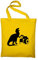STYLETEX23 T Rex Dino Drummer Jutebeutel Baumwolltasche, gelb
