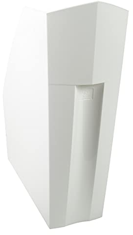 Exacompta - Réf. 18013D - Porte-revues/Range-revues THE MAGAZINE - Dimensions 29,2 x 11 x 32 cm - Pour documents formats A4-A4+, catalogues, magazines - Coloris blanc