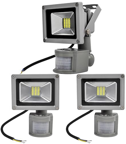 3X 10W 20W 30W 50W 100W LED Strahler Fluter + Bewegungsmelder Kaltweiß kaltweiss Objektbeleuchtung Außenstrahler Wandstrahler Flutlichtstrahler Scheinwerfer Gartenlampe IP65 85V-265V(20 watt)