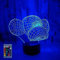 HPBN8 Ltd 3D Affe Lampe USB-Strom Fernbedienung 7/16 Farben Optische Täuschung 3D LED Lampe Formen Kinder Schlafzimmer Nachtlicht Geburtstag Weihnachten Geschenke