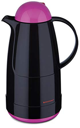 ROTPUNKT Isolierkanne 215 CHRISTINE 1,5 l | Zweifunktions-Drehverschluss | BPA Frei- gesundes trinken | Made in Germany | Warm+Kalthaltung | black/electric bottlepop