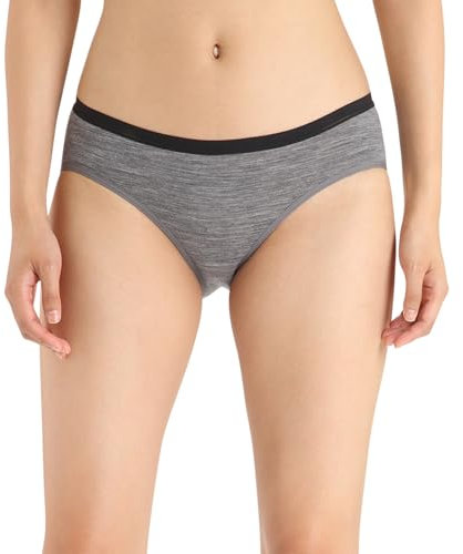 Icebreaker Femmes Laine Merino Siren Hipkini sous-Vêtements - 150 Tissu Ultraléger - Bruyère Grise, S