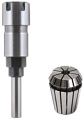 Gasea 1/4 Inch Shank ER16 Router Collet Extension Rod Collect Chucks Adapter with 6.5mm Spring Collet Set for CNC Milling Lathe Tool