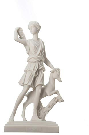 Artemis Diana von Versailles Jägerin mit Hirsch Statue Griechisch Roman 25.5 cm