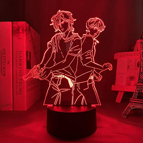 Bananenfisch führte Nachtlicht Anime Kinder Geburtstagsgeschenk für Schlafzimmer Dekor Manga Bananenfisch Illusion Licht Schlafzimmer Dekoration-16 Farben mit Fernbedienung