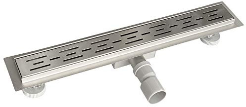 Acezanble - Canaleta de ducha de acero inoxidable sifón de desagüe para cuarto de baño rectangular en modelo Líneas 80 cm