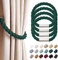 Pretty Jolly 4 Stück starke magnetische VorhangRaffhalter moderner einfacher Stil DrapierRaffhalter praktisch dekorativ gewebtes Seil Vorhang Halter für dünne oder dicke Fenster Zuhause & Büro (grün)