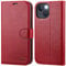 OCASE Compatible with iPhone 13 Mini Case, Premium PU Leather iPhone 13 Mini Wallet Case Flip Phone Cover with[TPU Inner Shell][RFID Blocking][Card Holder] for the 5.4 Inch 2021,Red