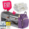 all Kids United® Baby Wickelrucksack Deluxe mit Kinderbett - Babytasche Wickeltasche Set: Baby-Rucksack, Wickelauflage, integriertem Babybett, Kinderwagen-Haken (Violett)