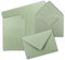 Faltkarten SET mit Brief-Umschlägen DIN A6 / C6 in Eukalyptus (Grün) - 25 Sets - 14,8 x 10,5 cm - Serie FarbenFroh