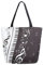 Anantty Musik Note Musical Klavier Thema Canvas Tote Bag Damen Einkaufstasche Bag Tragetasche Wiederverwendbare Tasche Handtasche mit Innentasche für Shopper Reisetasche