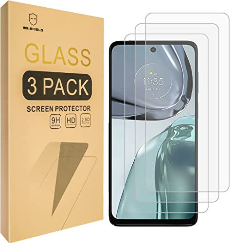 Mr.Shield Pellicola Protettiva per Motorola Moto G62 5G Vetro Temperato [9H Durezza] [3 Pezzi] Protezione Schermo Senza Bolle