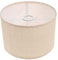 CALLARON Leinen Lampenschirm Trommel - Einfacher Stoff Lampenschirm Faltbar für Zu Hause (Beige)