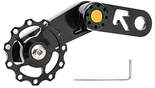 AREPAS Fahrrad Ketten Spanner Leichtes Fahrrad FüHrungs Rad Single Speed Schaltwerk Ketten Spanner mit Ritzel