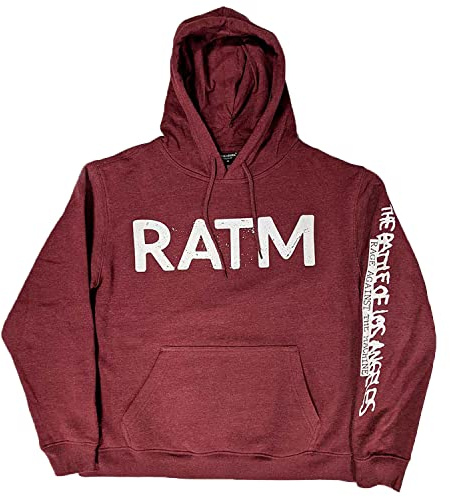 Rage Against The Machine Official Unisex Battle 99 Hood Marroon Red