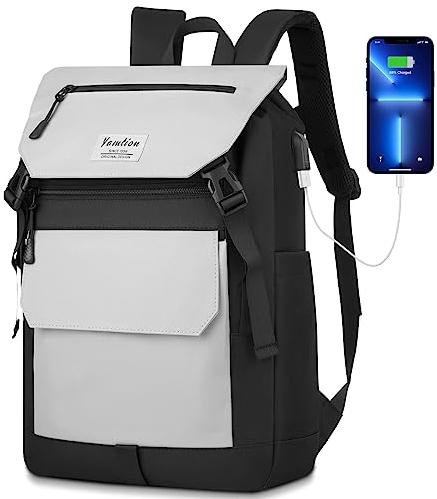YAMTION 17 Pollici Zaino Porta PC Uomo per Affari Lavoro Viaggio,Zaino Ragazzo Scuola Superiore Zaino Universita,Borse con Caricatore USB per Laptop,Computer Notebook