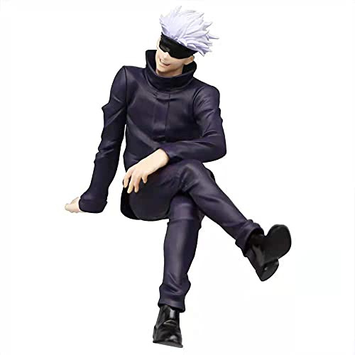Puruuige Satoru.Gojou Figur Anime Gojo Satoru Figur Modell 9,9 cm Cartoon mit verbundenen Augen Spielzeug Puppe Sammlung