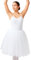 tanzmuster Ballett Tutu Damen - Karla - Baumwolle - Weiß 40 - Ballett Trikot mit langem Chiffon Rock - Tanzkleid - Ballettkleidung für Erwachsene