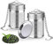 Lot de 2 infuseurs à thé en acier inoxydable, passoires à mailles extra fines avec plateaux d'égouttement, infuser du thé en vrac