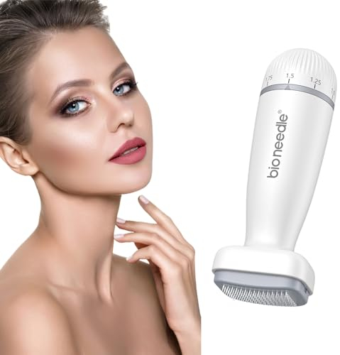 120-Titanstift Einstellbarer Microneedling Derma Stamp: Professioneller Pen für Bartwuchs, Haar, Gesicht & Körper - Optimaler Derma Roller-Ersatz