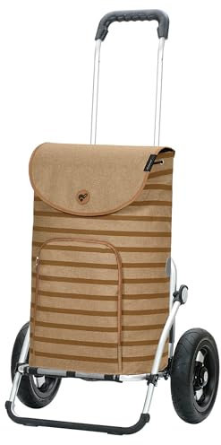 ANDERSEN Einkaufstrolley - Royal Shopper Eske braun 47 L Handwagen, modern, nachhaltig, Shopping, Aluminium, klappbar, luftbereiftes Kugellagerrad