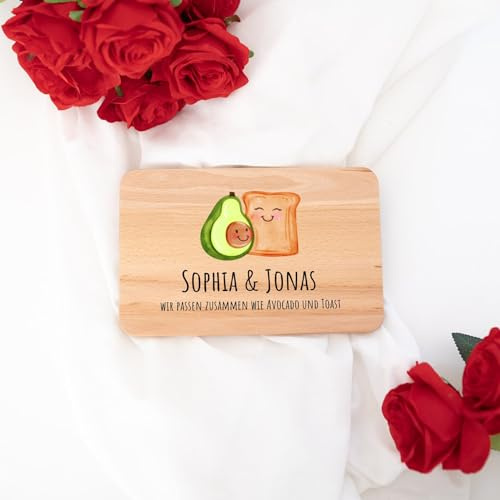 wunderwunsch Frühstücksbrettchen Valentinstag, Personalisiertes Brett | Brettchen, Geschenk Frau, Partnerin, Brotzeitbrett Partner, Ehemann mit Namen, Valentinstagsgeschenk Ehefrau, Mama