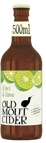 Old Mout Cider 500 ml Glass Bottle, 4% ABV Kiwi and Lime Flavour, Refreshing Fruit Fusion for Adventurous Tastebuds, Suitable for Vegans, Vegetarians, Gluten Free, No Added Colour, Natural Flavours