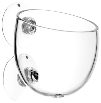 Support de pot de fleurs pour aquarium en verre avec ventouse – Pot de fleurs aquatique en verre avec ventouse – Pot de fleurs vivantes pour décoration d'aquarium