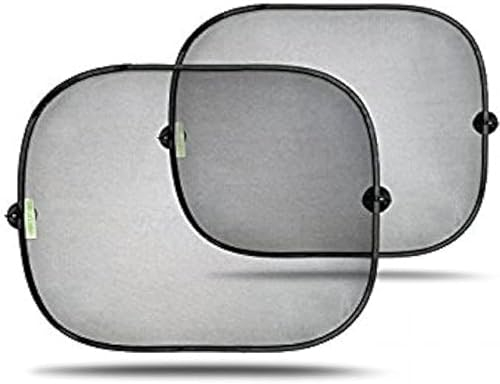 PARENCE.- Set mit 2 universellen Auto-Sonnenblenden - Seitenschutz mit Saugnäpfen - Hitze, UV - 2 Stück mit Saugnäpfen - 44 cm x 38,5 cm (aktualisiert 2024), Noir