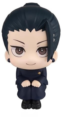 XESAGSNV Jujutsu Kaisen Anime-Ornamente, Geto Suguru-Figuren, Blick nach oben, in der Handfläche sitzend, Anime-Ornament-Modelle, Kuchendekorationen (Farbbox Geto Suguru)