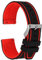 sourcing map Silicone Watch Bands 20mm Soft Quick Release Watch Bands, Black Red