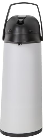 Thermoskanne Thermo Pumpkanne Kaffeekanne Warmhaltekanne 1,9 Liter hellgrau