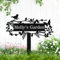 Personalized Bird Garden Stake Metal Sign, Custom Metal Butterfly Bird Lawn Decor Yard Garden Sign with Stake for Outdoors