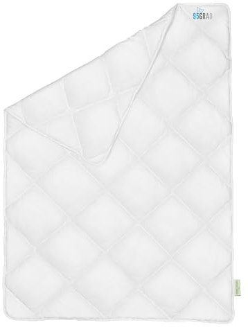 Koru Kids®️ Kinderbettdecke 100x135 – mit 95° waschbar – extra Hygiene für Ihr Baby Kind – allergikergeeignet - Baby Bettdecke 100 x 135 – für Frühjahr Sommer - Oeko-TEX – Kinderdecke – weiß